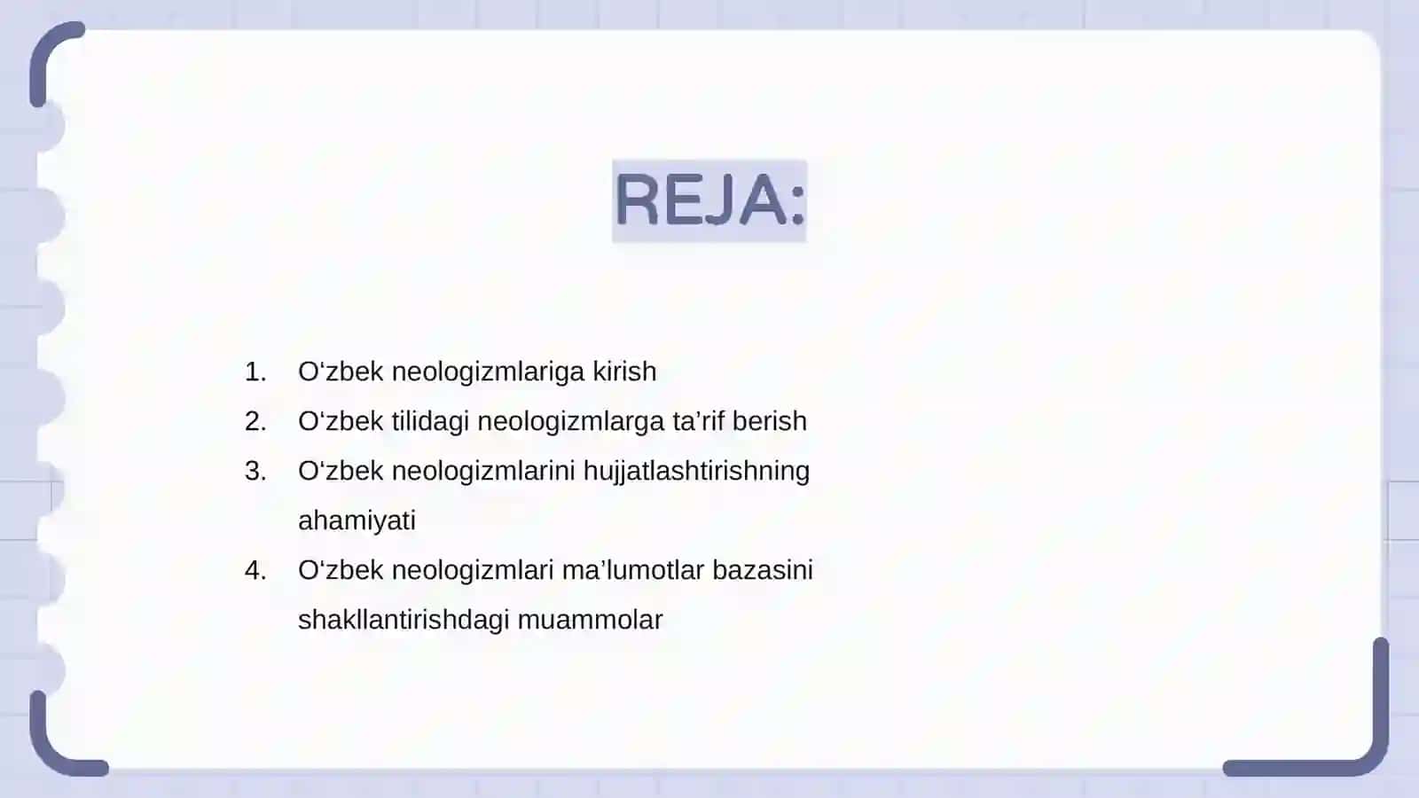 Ózbekcha neologizmlar  bazasini shakllantirish 2