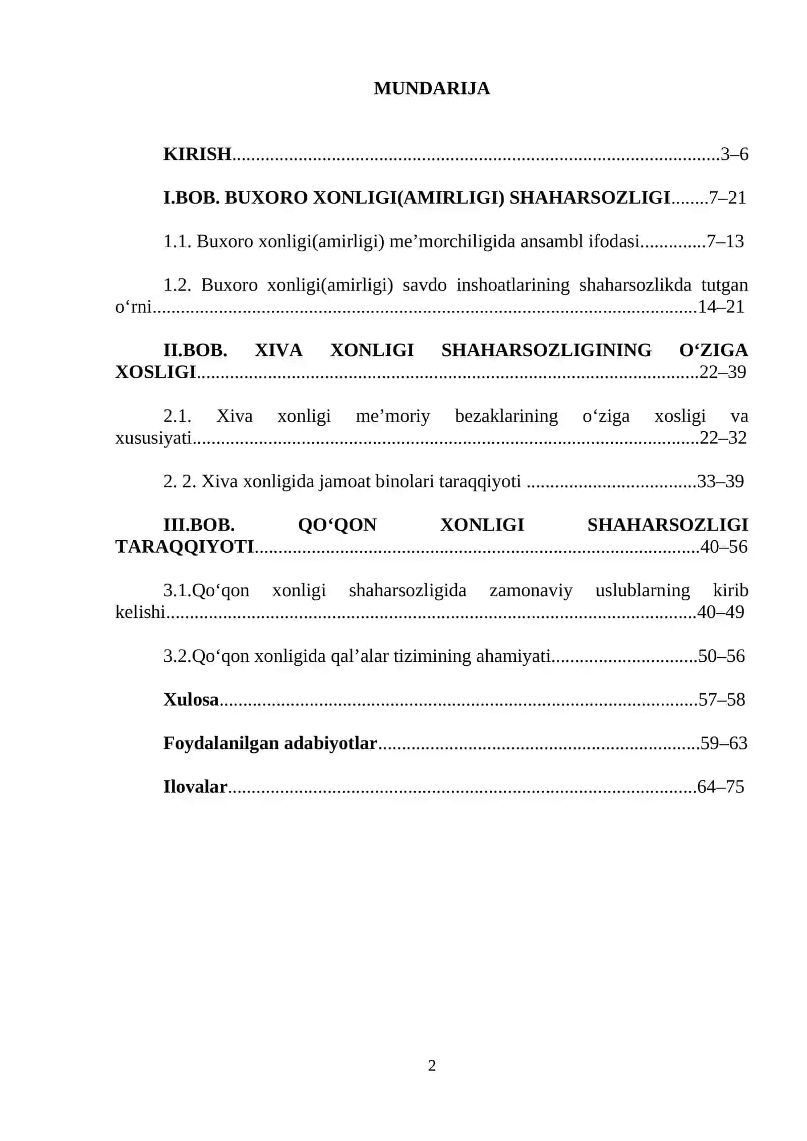 XONLIKLAR DAVRI SHAHARSOZLIGINING OʻZIGA XOSLIGI 2