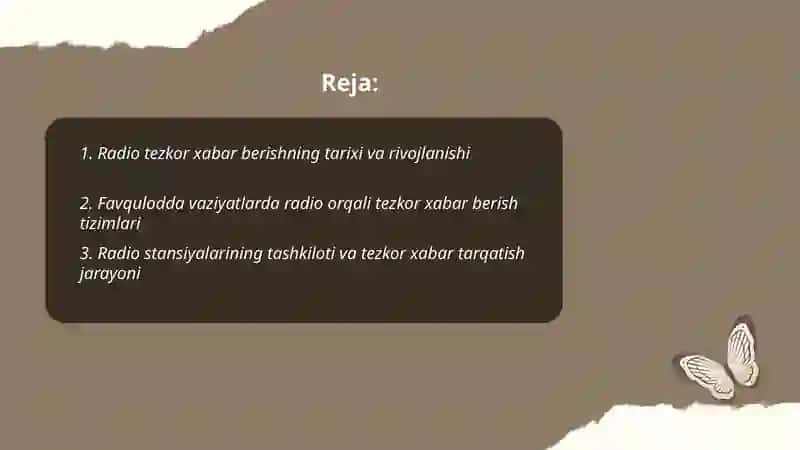 Radio tezkor xabar berish va axborot tarqatish vositasi 2