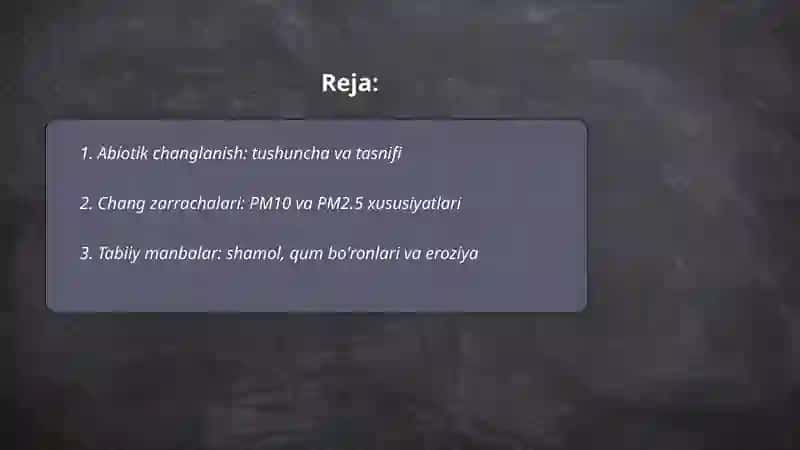 Abiotik changlanish 2