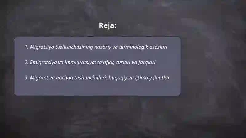 Migratsiya tushunchasi 2