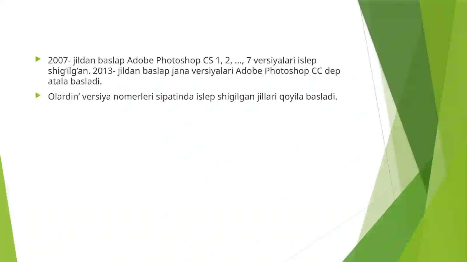 Photoshop programmasinin’ interfeysi 2