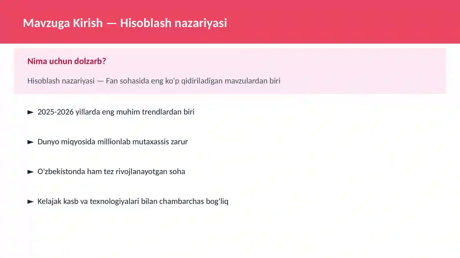 Hisoblash nazariyasi 2