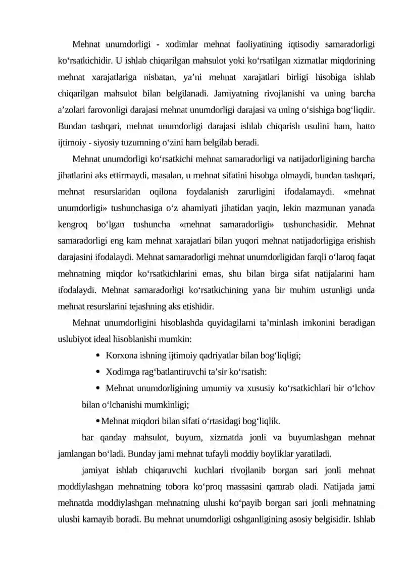 Mehnat unumdorligi 2
