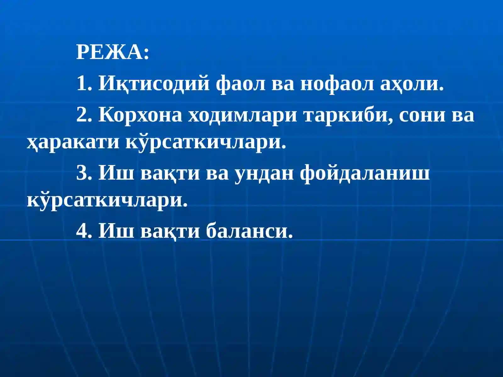 Mehnat bozori statistikasi 2