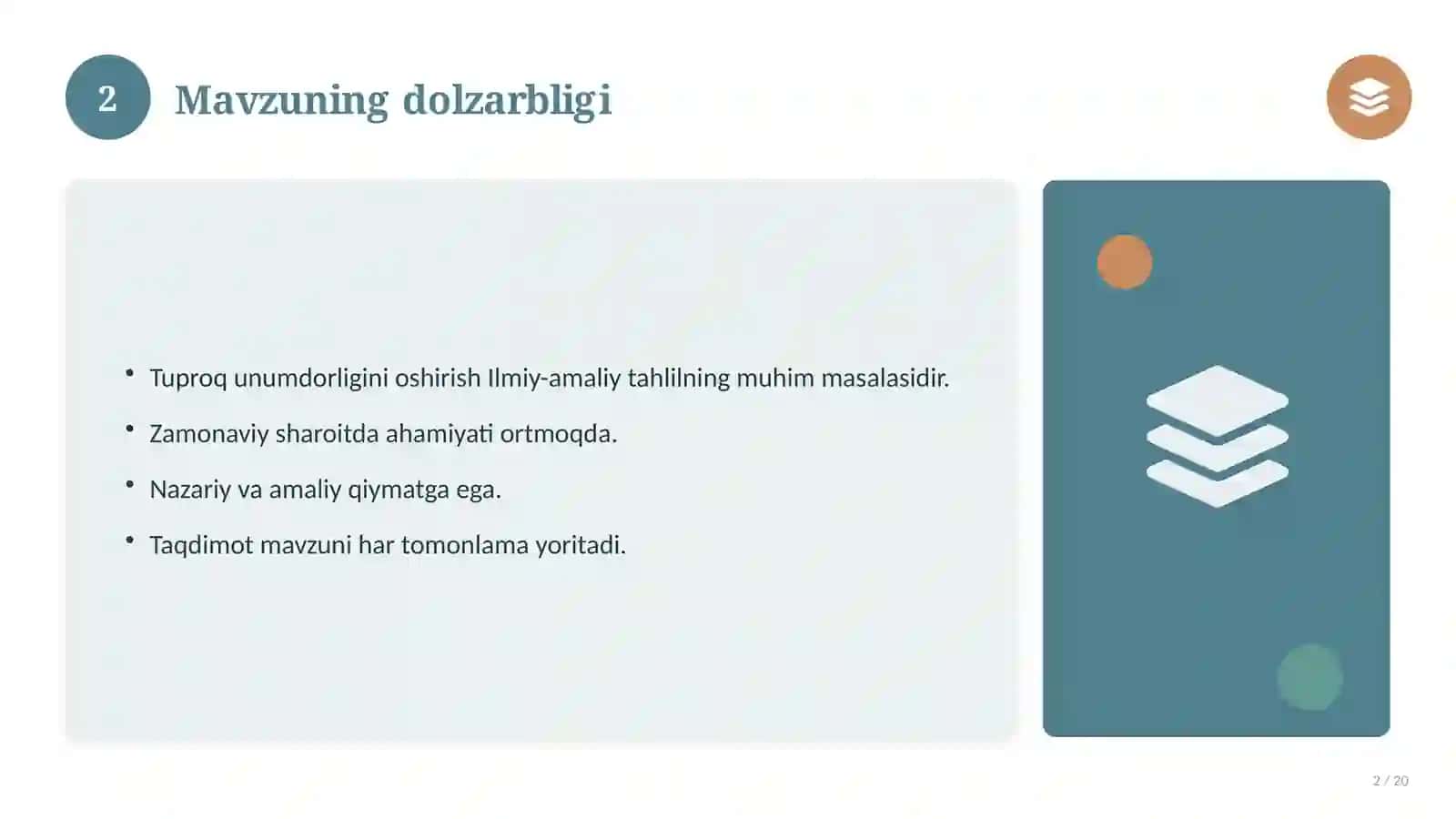 Tuproq unumdorligini oshirish 2