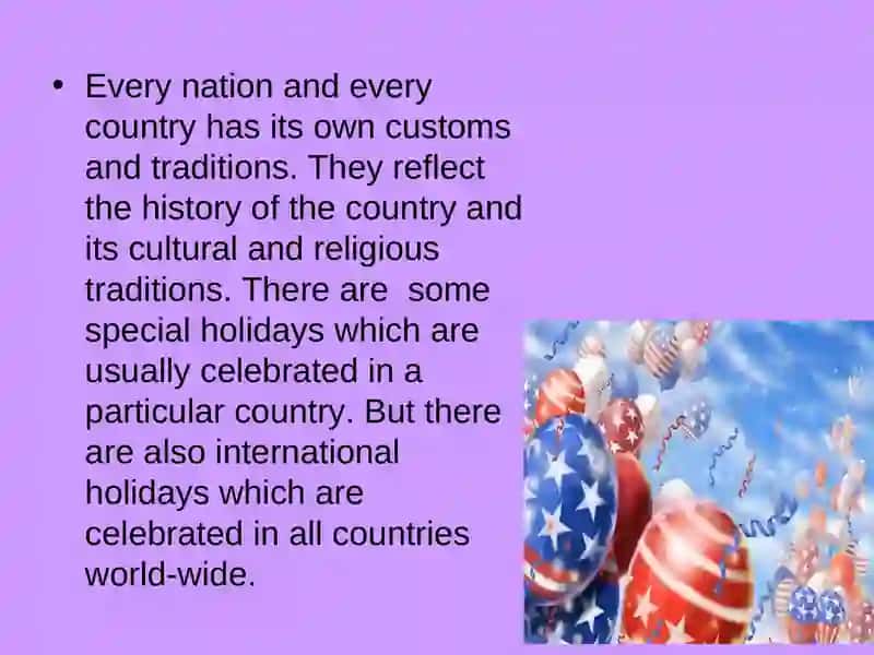 Holidays in the USA 2