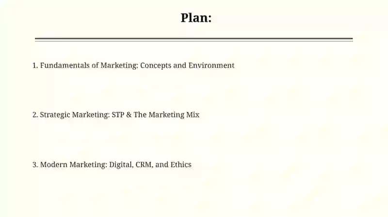 Fundamentals of Marketing 2