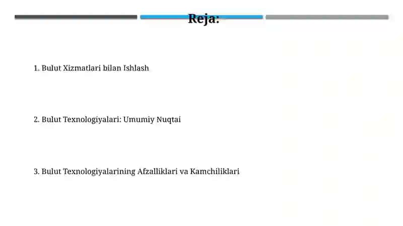 Bulut Xizmatlari bilan Ishlash 2