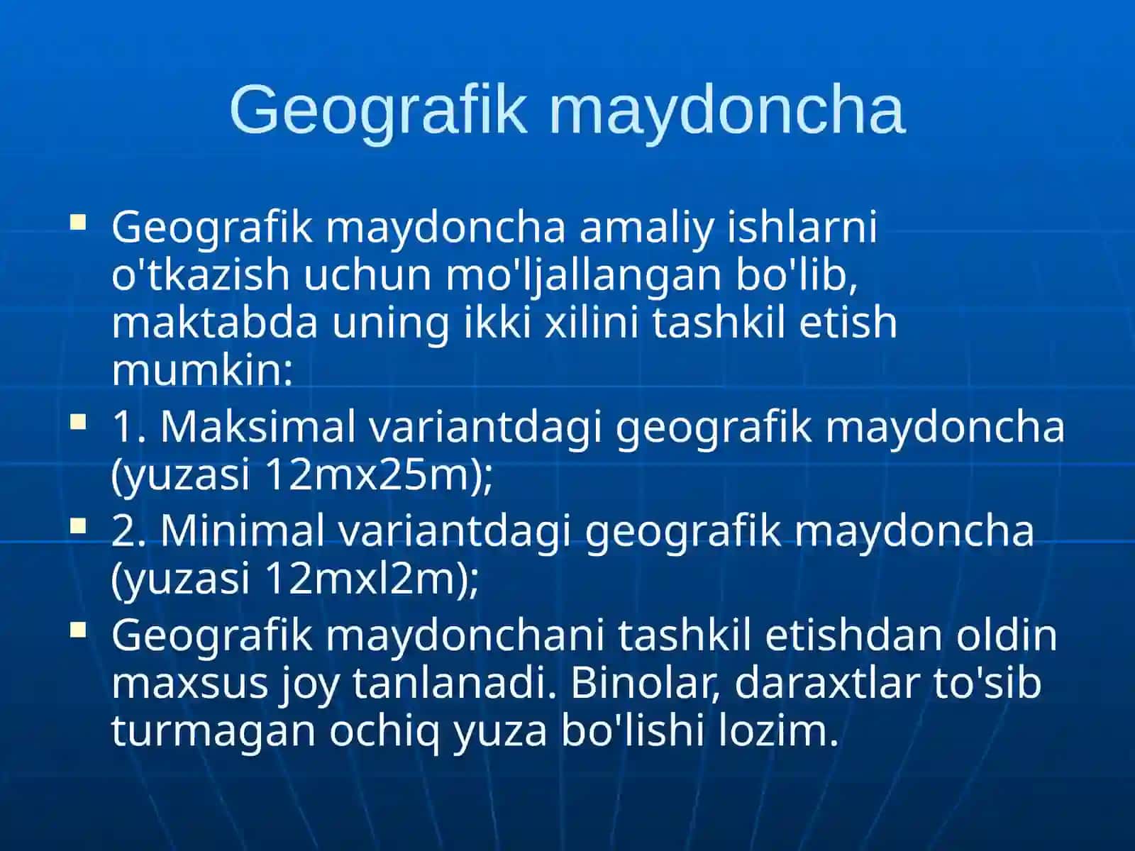 Geografik maydoncha 2