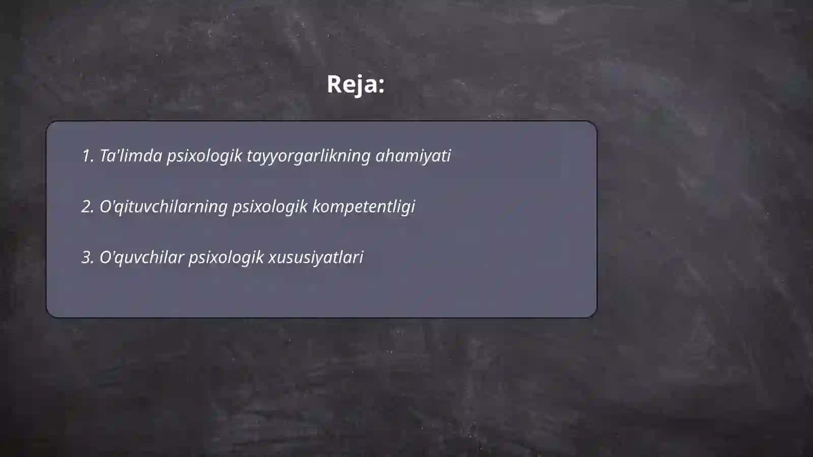 Ta'limga psixologik tayyorgarlik 2