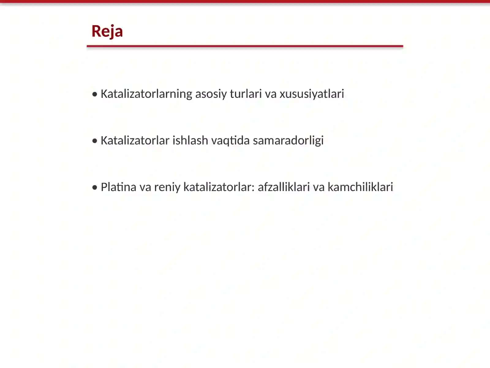 Katalizatorlarning turlari va xususiyatlari 2