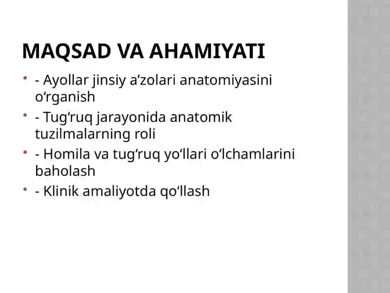 Tug'ruq anatomiyasi 2