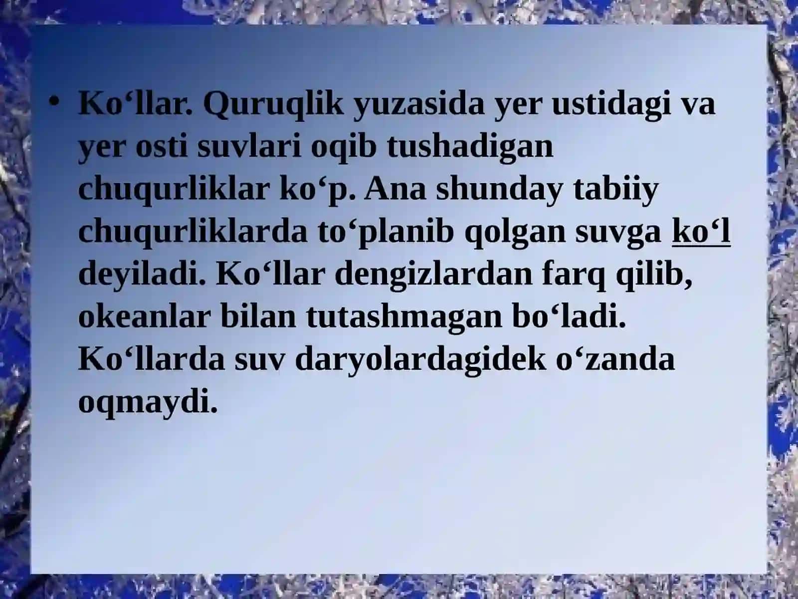Ko‘llar va muzliklar 2