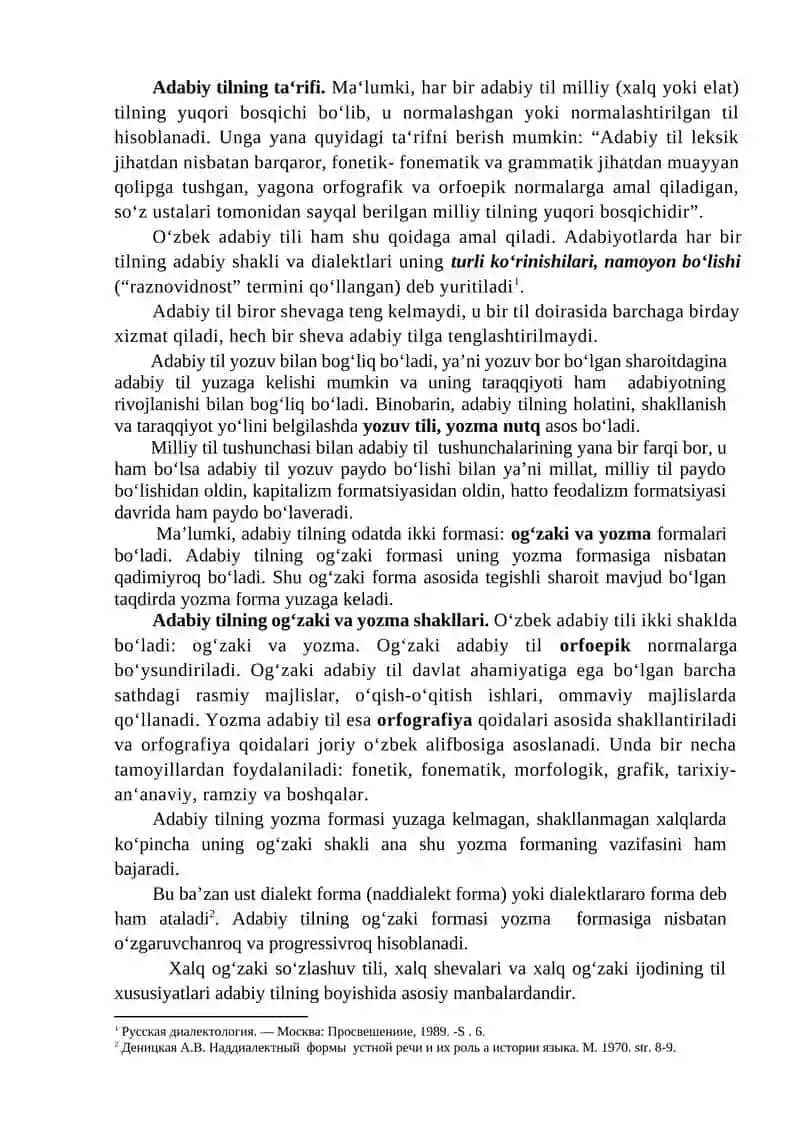 Oʻzbek adabiy tili va Shevalar 2