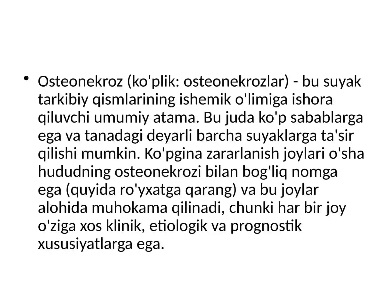 Osteonekroz kasalligi 2