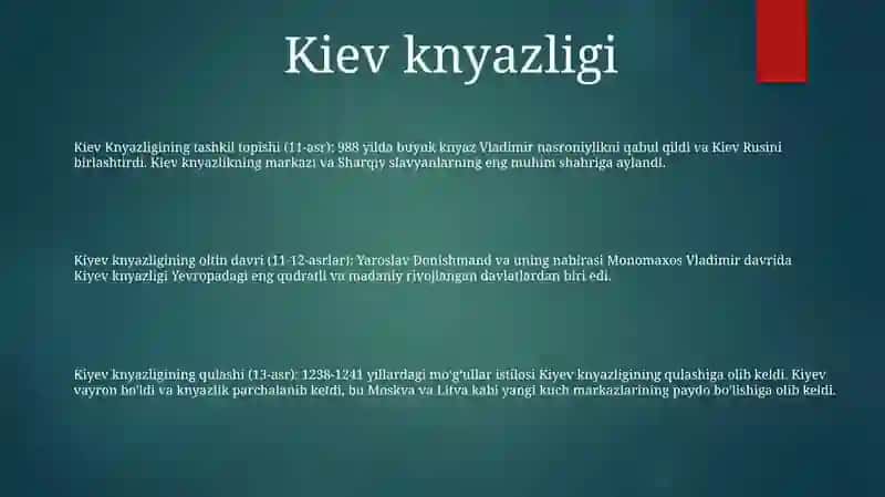 XI - XV Asrlarda RusKnyazliklari 2