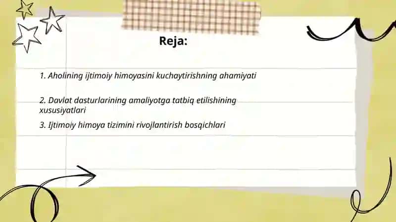 Aholining kuchli ijtimoiy himoya qilish davlat dasturining amaliyotga tadbiq etilishi 2