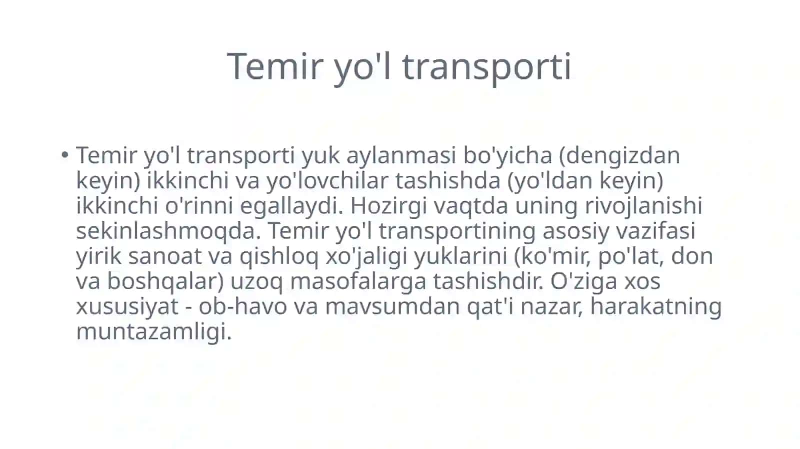 Temiryo'l transporti yukaylanmasi 2