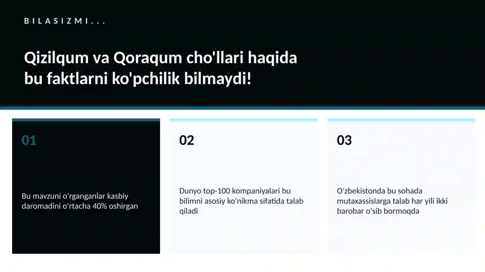 Qizilqum va Qoraqum cho'llari 2