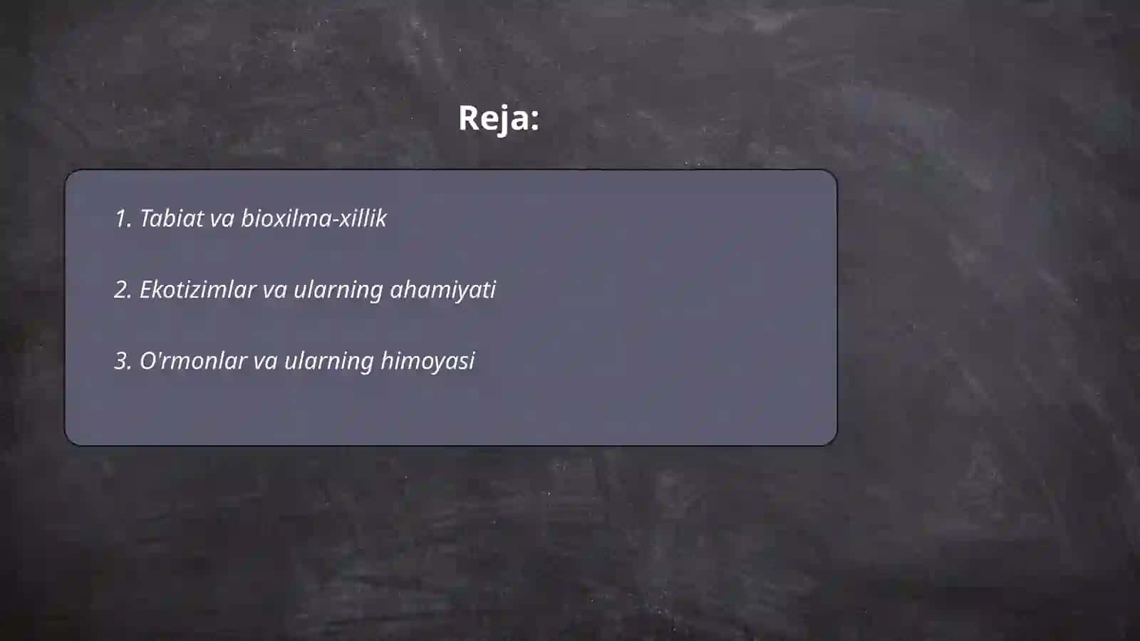 Tabiat va bioxilma-xillik 2
