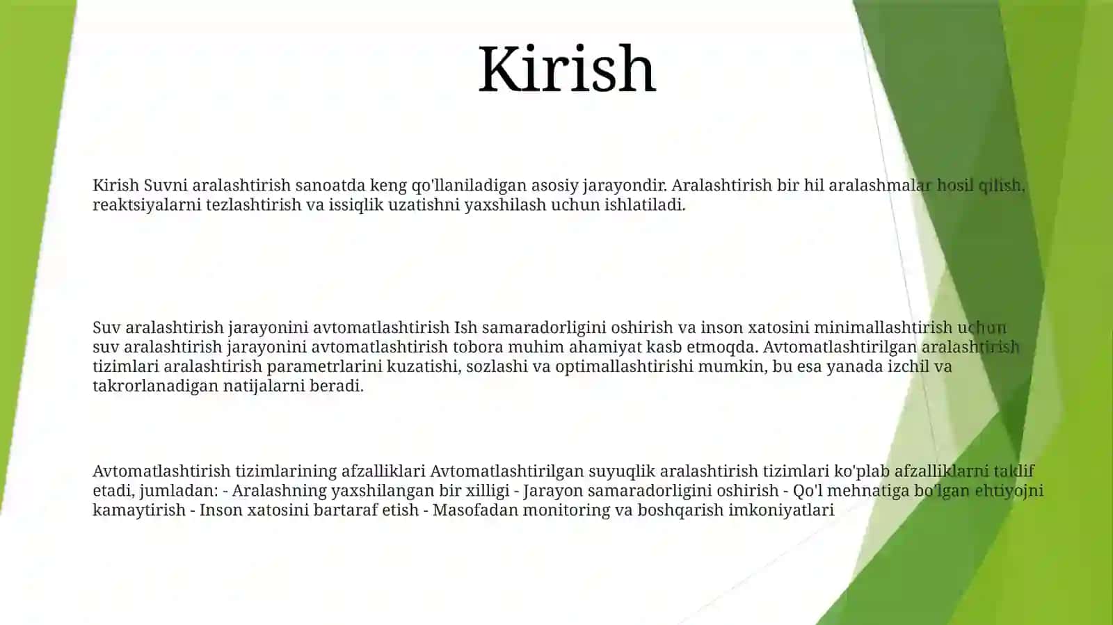 Suyuqliklarni Aralashtish Jarayonini Avtomatlashtirish 2