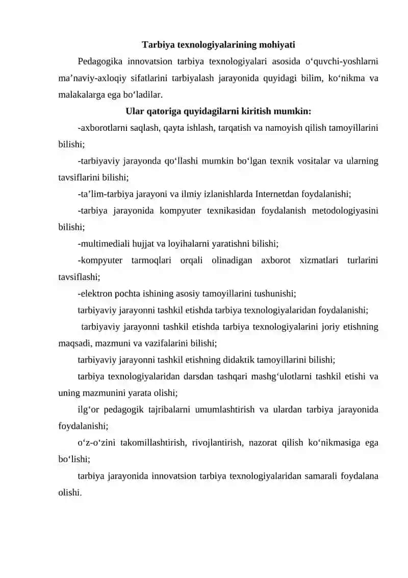 Tarbiya Texnologiyalari 2