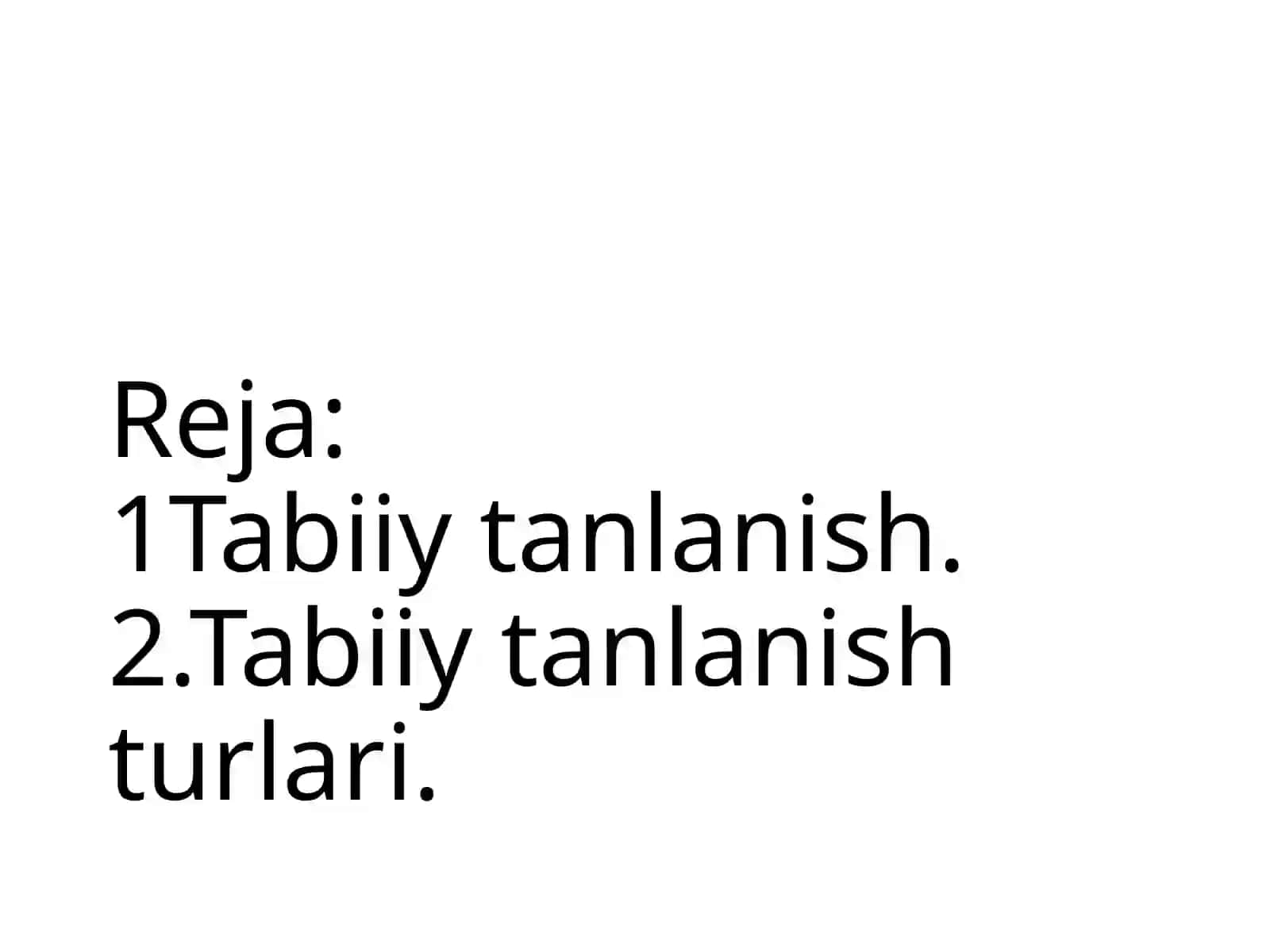 Tabiiy tanlanish 2