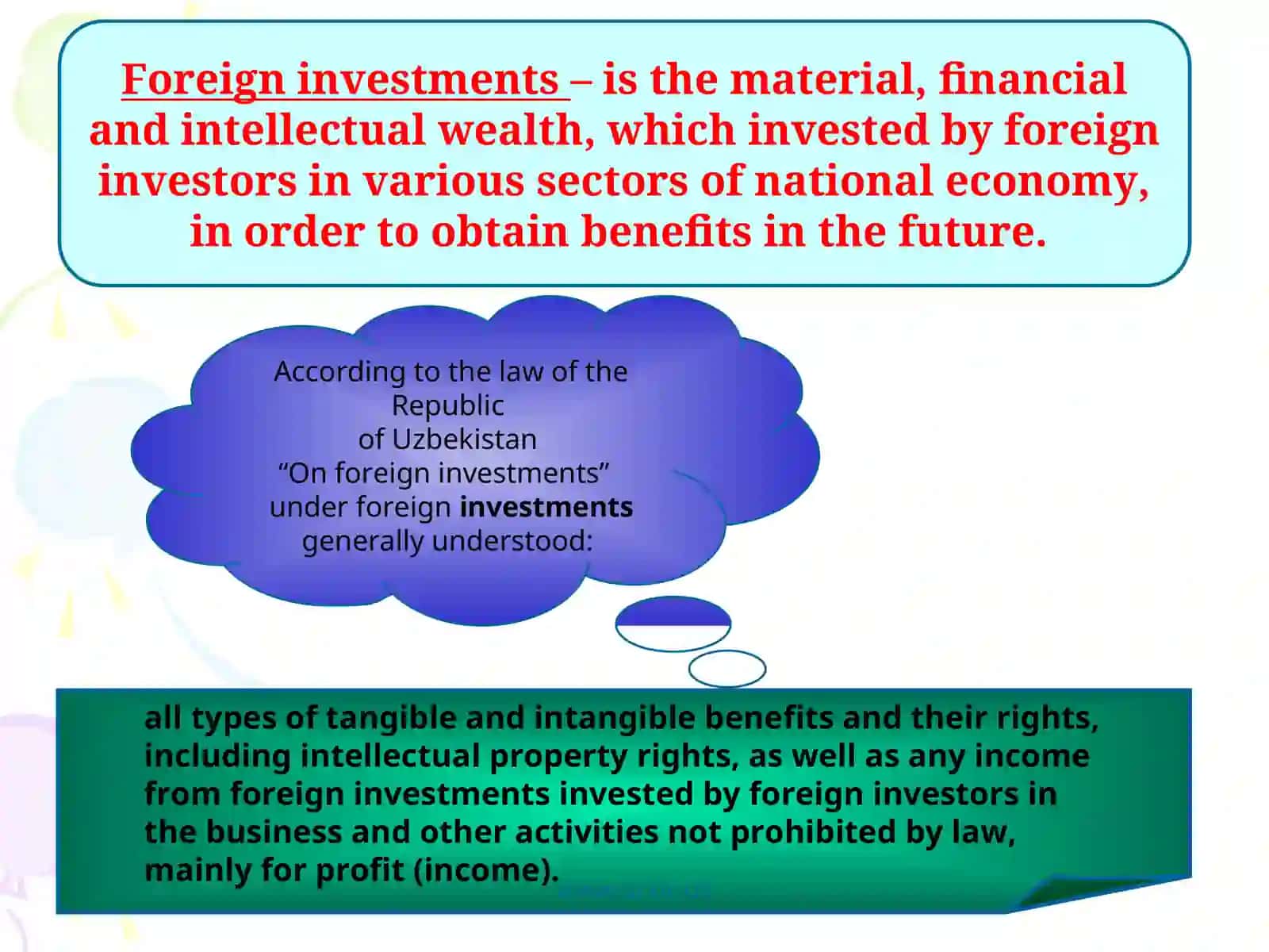 The role of foreign investment in the development of economy 2