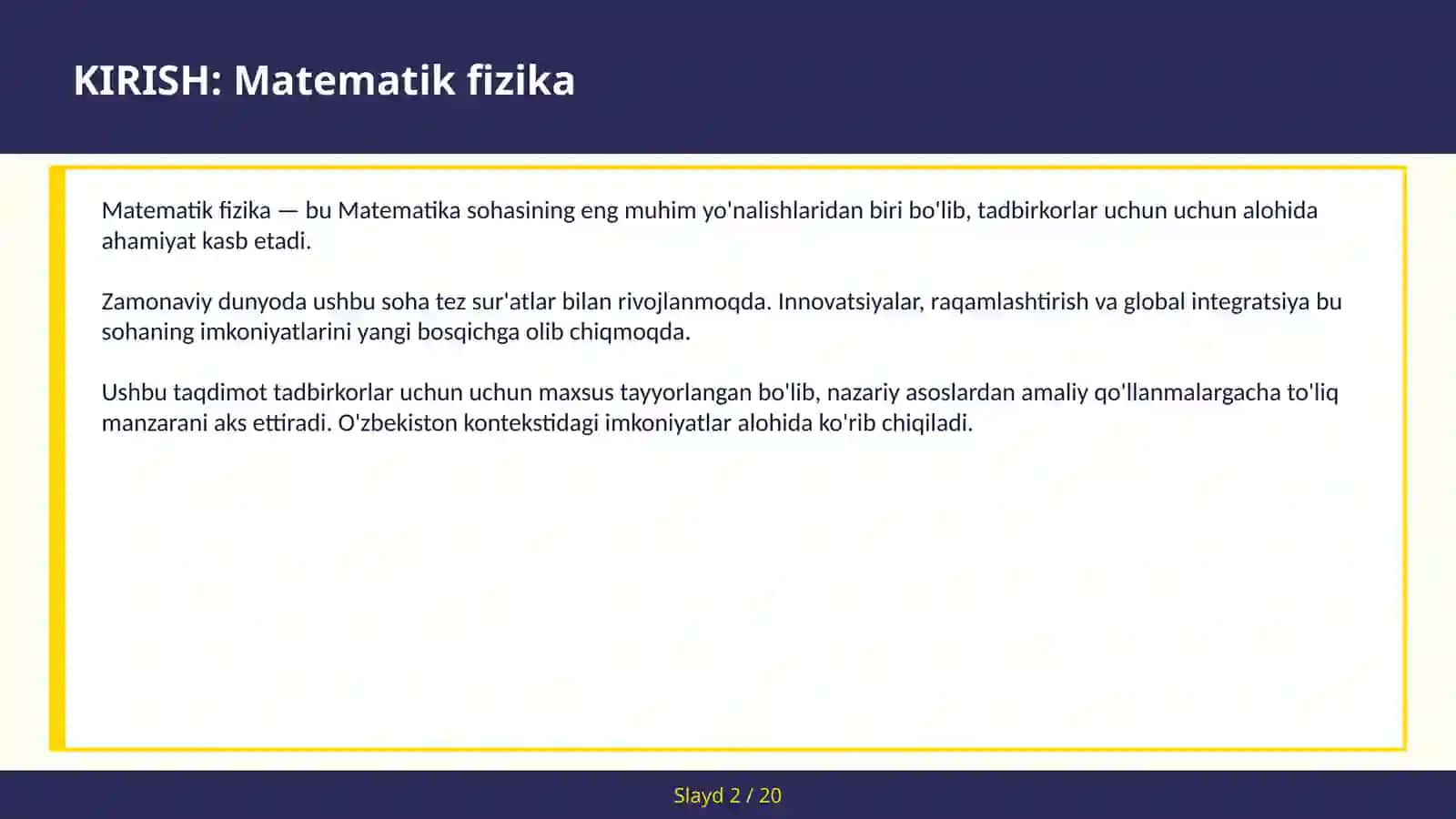 Matematik Fizika 2