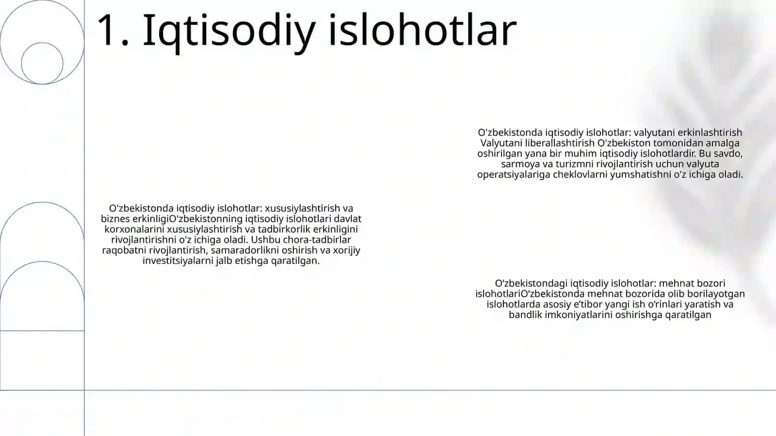O'zbekistonda Iqtisodiy Islohotlar 2