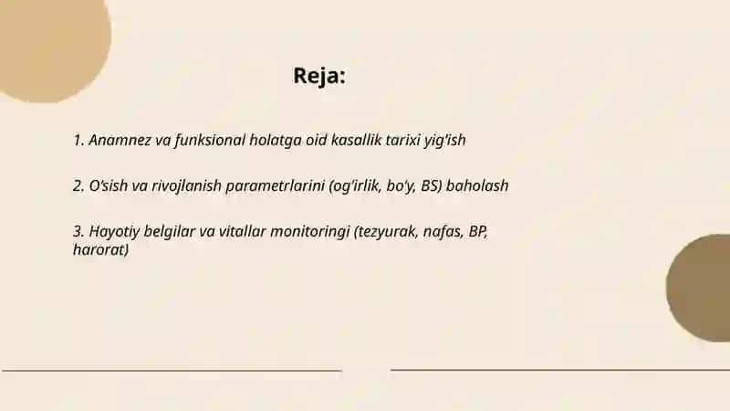 Anamnez va funksional holatga oid kasallik tarixi yig‘ish 2