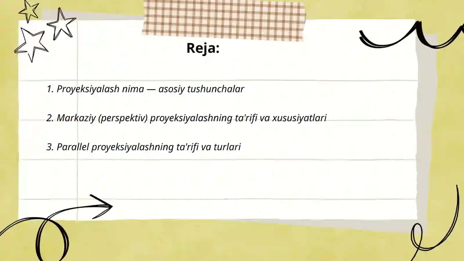 Proyeksiyalash usullari 2