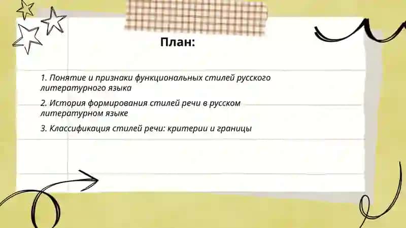 Обшие понятие о стилях речи русского летературного языка 2