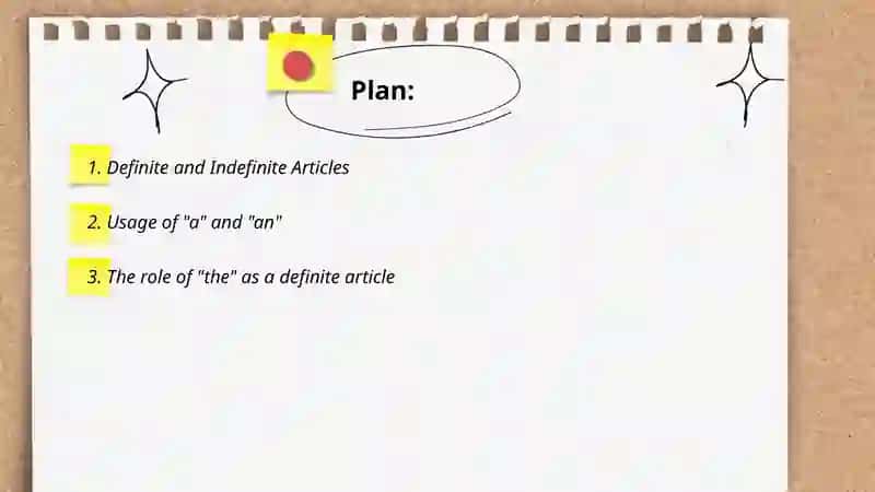 Article "a, an, the" 2