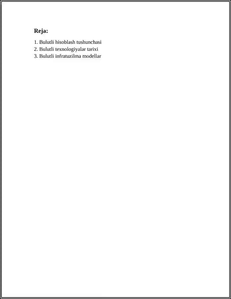 Bulutli hisoblash tushunchasi 2