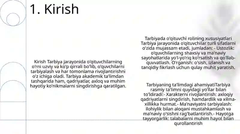 Tarbiya Jarayonida OʻQituvchi Faoliyatining Xususiyatlari 2