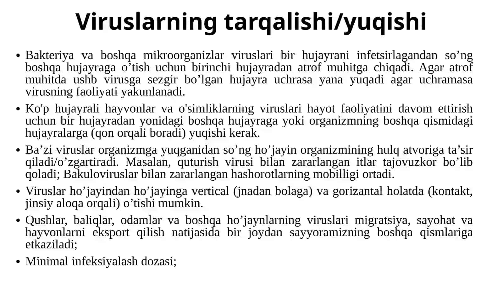 VIRUSLARNING TARQALISHI 2