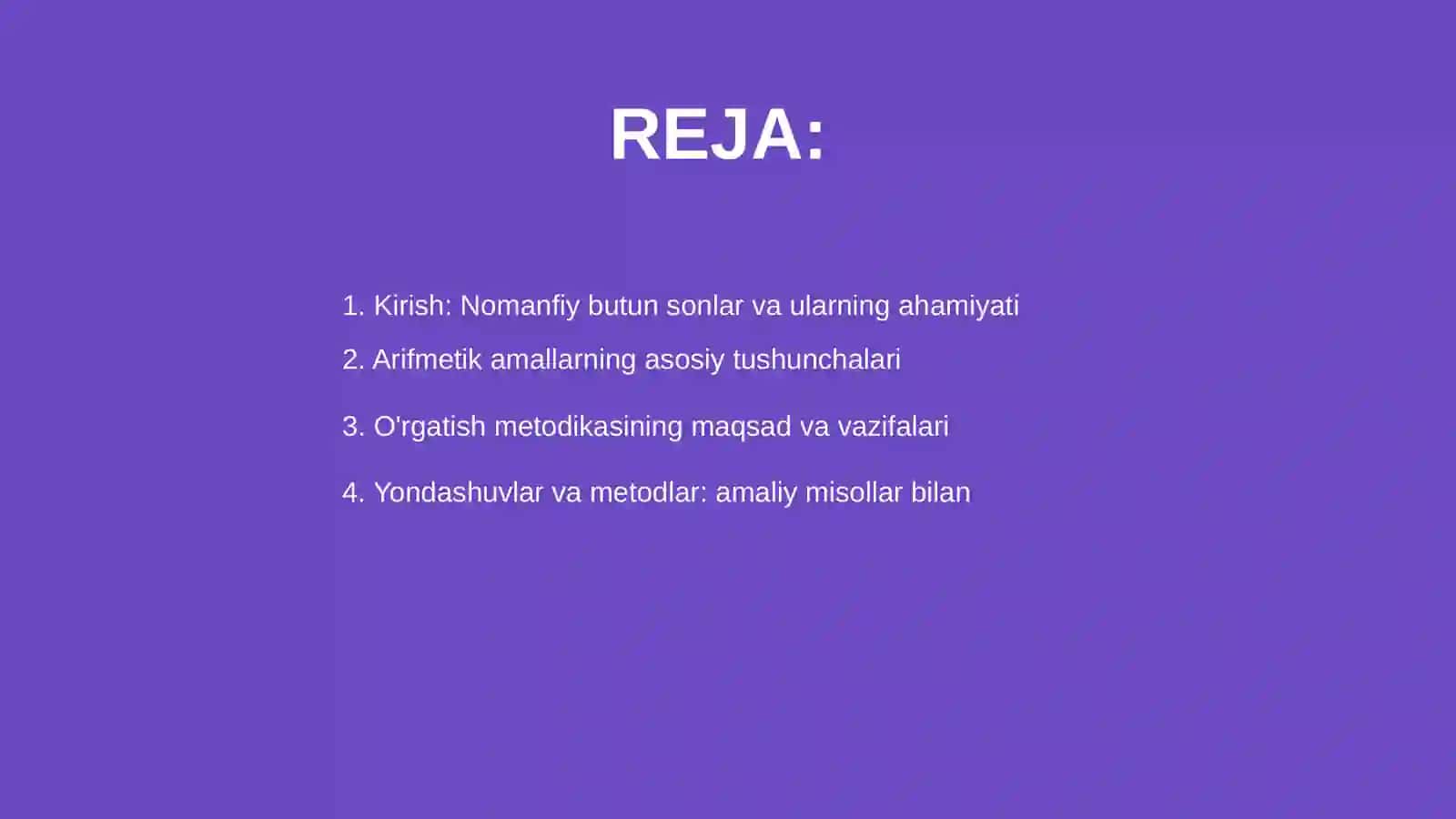 Nomanfiy butun sonlar ustida arifmetik amallarni o'rgatish metodikasi 2