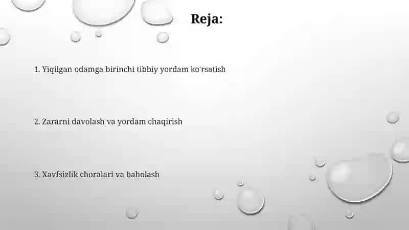 Odam choʻkkanda birinchi yordam 2