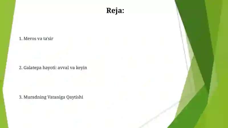Muradning Galatepaga qaytishi 2