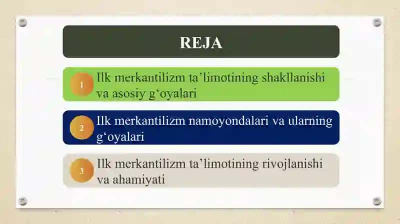 Ilk merkantilizm ta’limoti va uning namoyondalari slayd 2