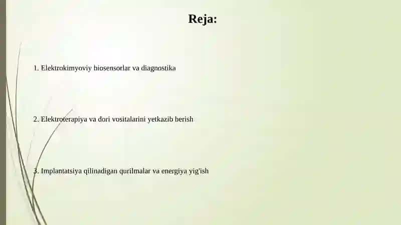 Elektrokimyoning tibbiyotda qo‘llanishi 2