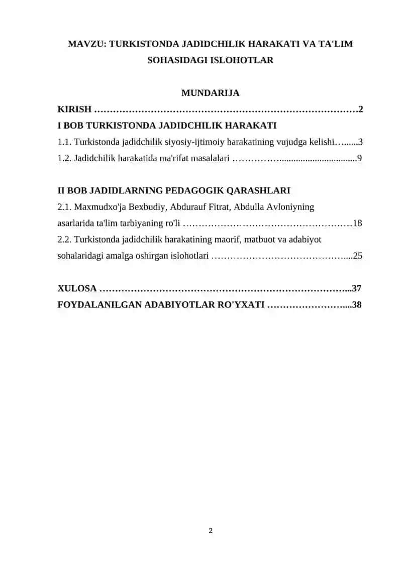 TURKISTONDA JADIDCHILIK HARAKATI VA TA'LIM SOHASIDAGI ISLOHOTLAR 2