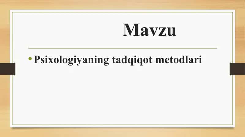 Psixologiyaning tadqiqot metodlari 2
