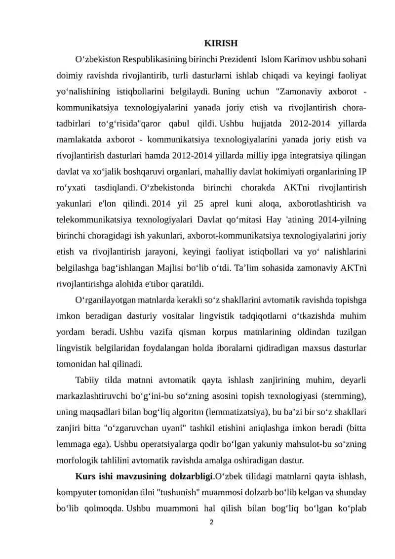 O'zbek tilining xususiyatlari 2