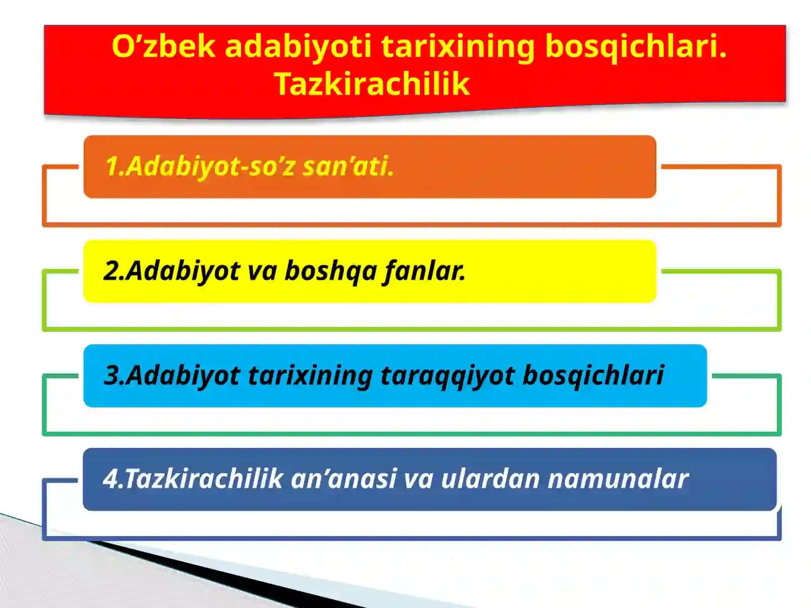 Adabiyot Shunoslik Nazariyasi 2