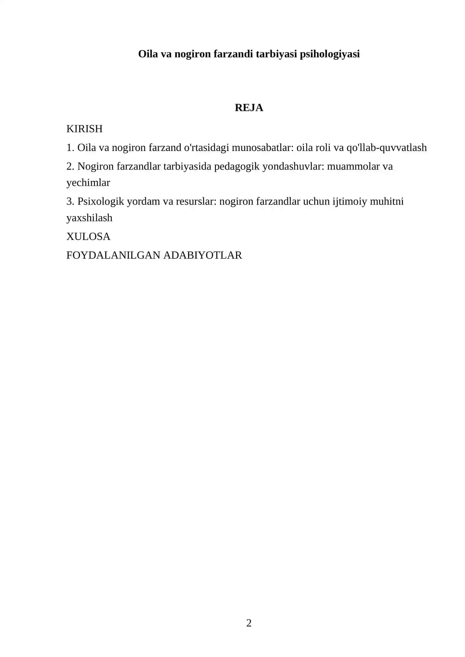 Oila va nogiron farzandi tarbiyasi psihologiyasi 2