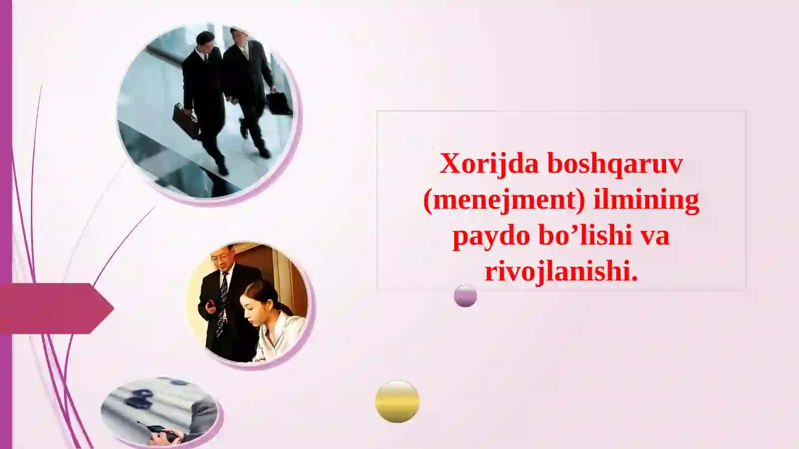 BOSHQARUV NAZARIYASI fanida taqdimoti 2