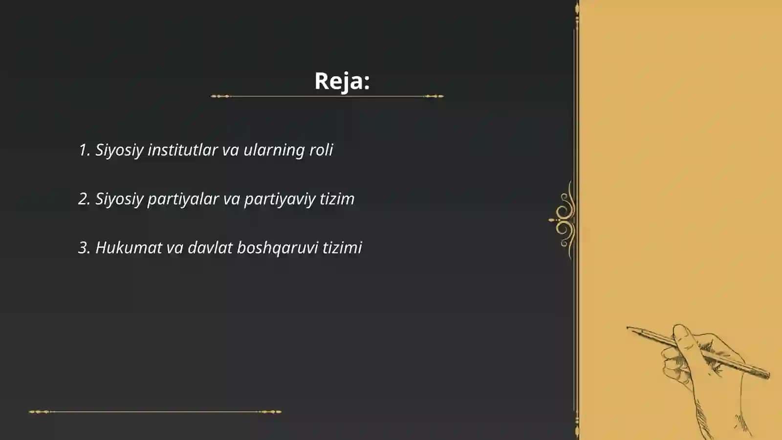 Siyosiy va madaniy muhitlar 2